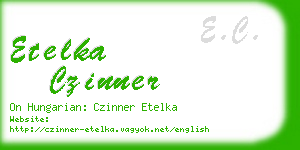 etelka czinner business card